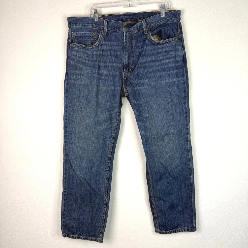 Levi's Jeans Mens 38x30 559 Relaxed Straight Medium Wash Blue Denim